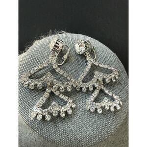 Vintage 1960s Hattie Carnegie Crystal Rhinestone Chandelier Earrings Signed